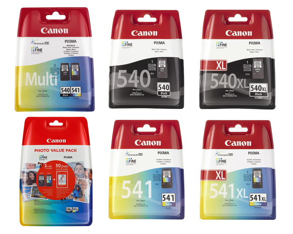 Canon PG540 & CL541 Ink Cartridges