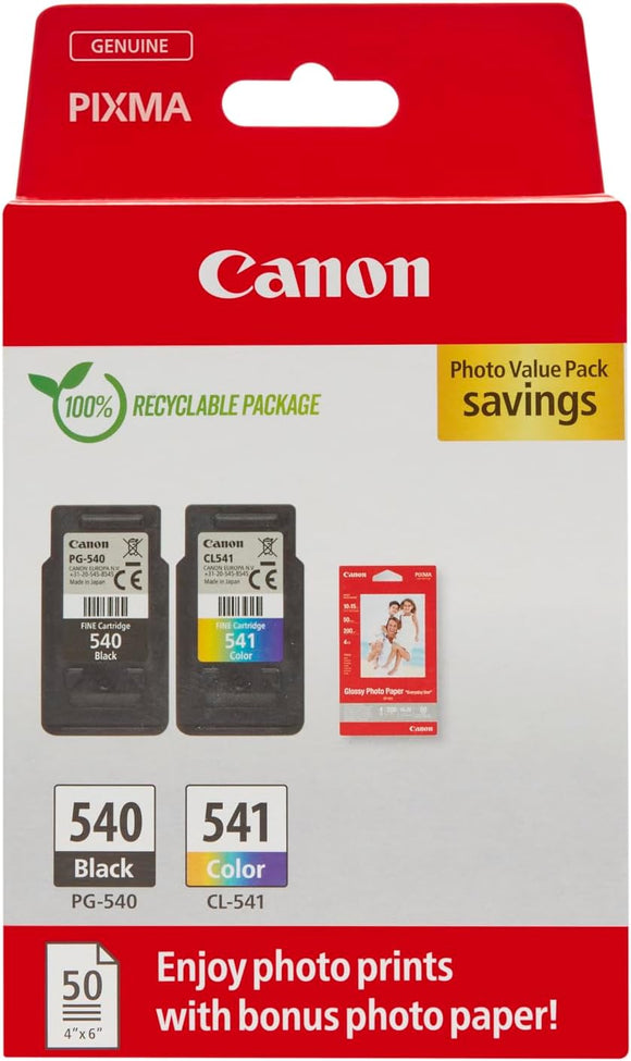 Canon PG540 & CL541 Original Black / Colour Ink Cartridges