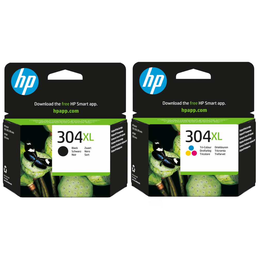 HP 304XL Black/Colour Multipack - Full Set of 2 Ink Cartridges (Original)