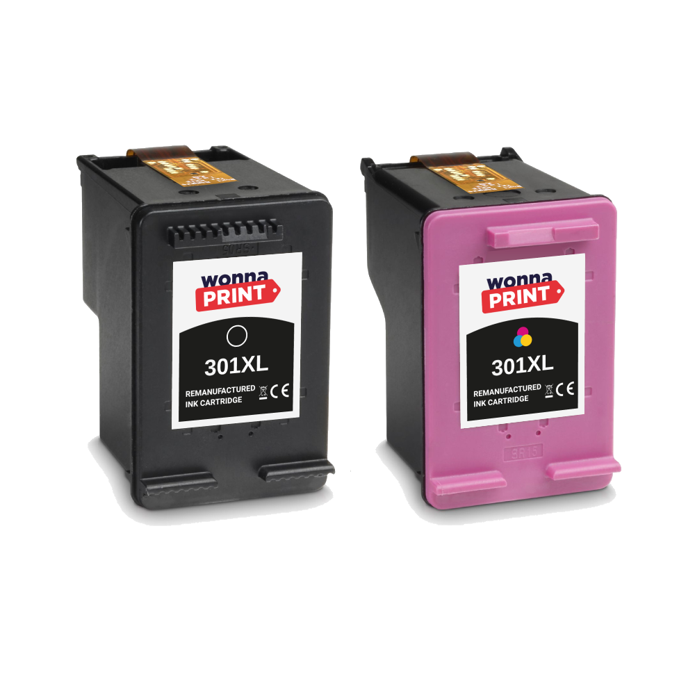 Remanufactured HP 301XL Black/Colour High Capacity Ink Cartridges