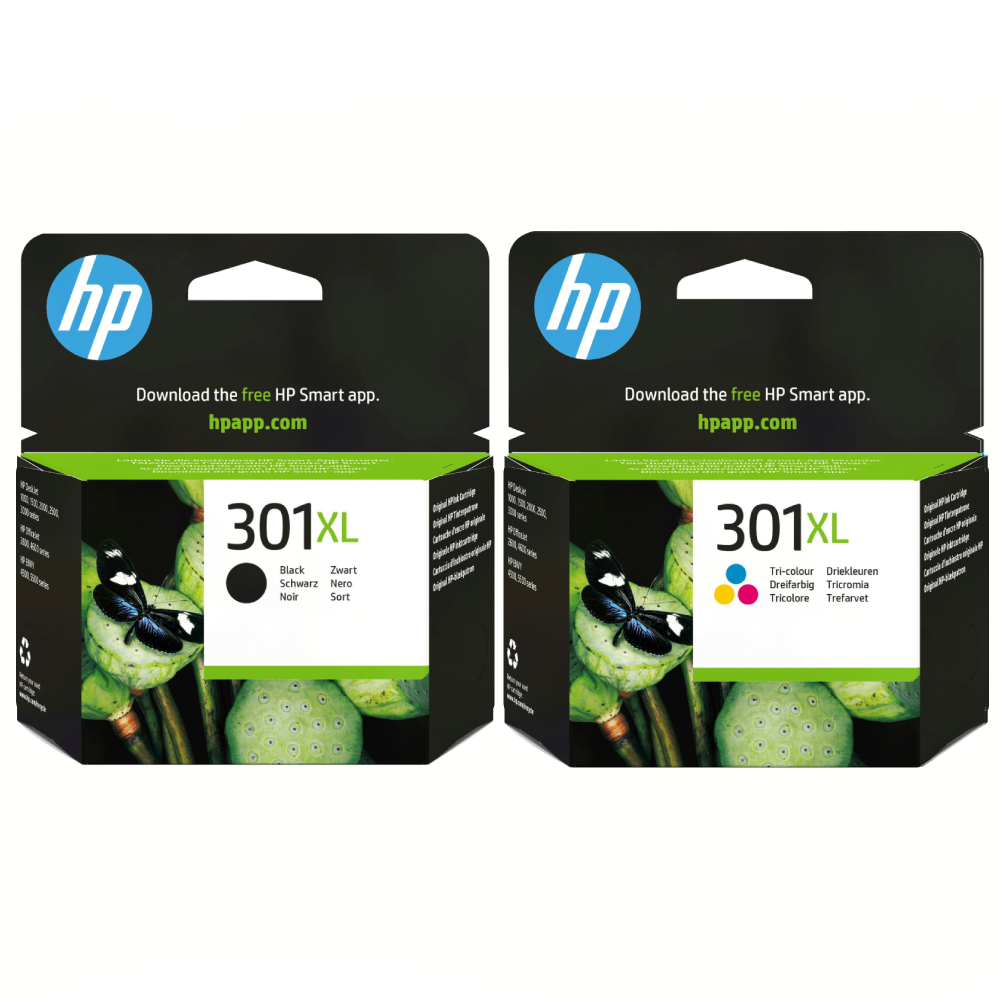 HP 301XL Black/Colour Multipack - Full Set of 2 Ink Cartridges (Original)