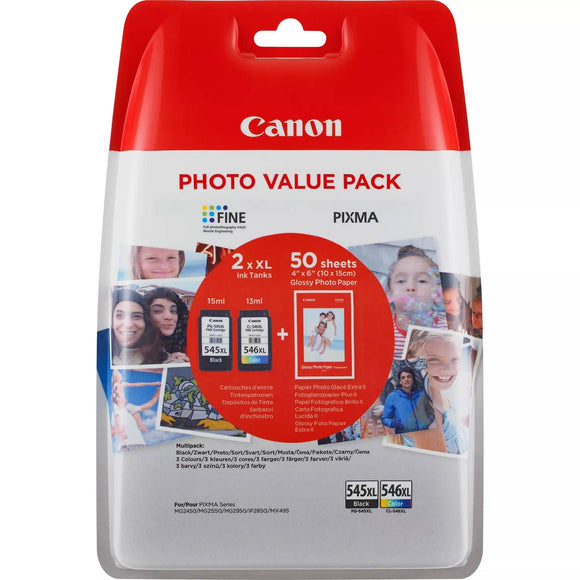 Canon PG545XL / CL546XL Photo Value Pack Original Ink Cartridges