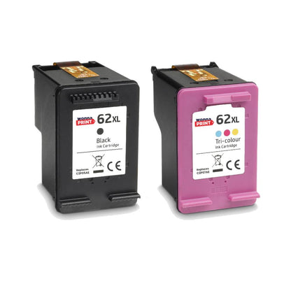 Compatible HP 62XL Black and Colour High Capacity Ink Cartridge Multipack