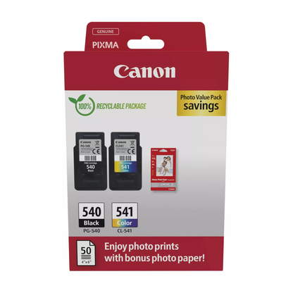 Canon PG-540 Black and CL-541 Colour Ink Cartridge Photo Value Multipack - 5225B013