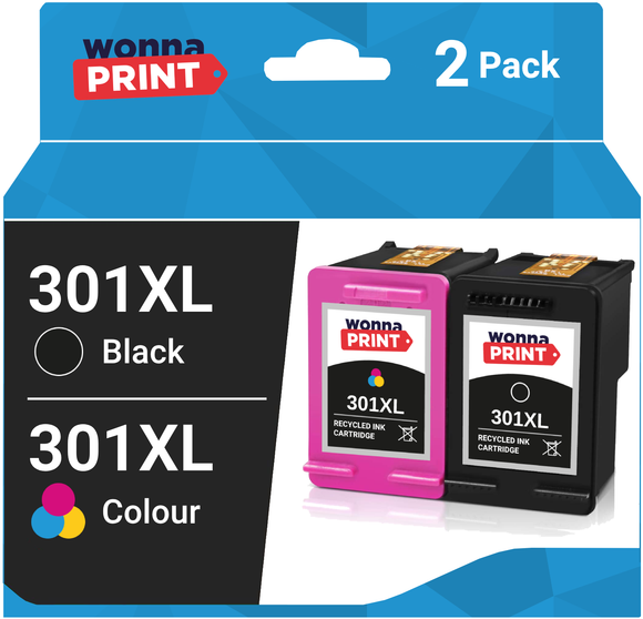Remanufactured HP 301XL Black / Colour Ink Cartridges | Will Show Ink Levels