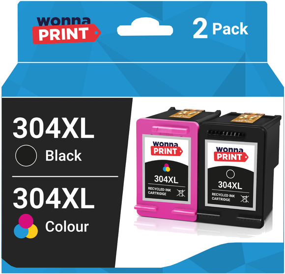Remanufactured HP 304XL Black / Colour Ink Cartridges | Will Show Ink Levels