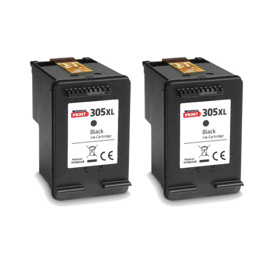Compatible HP 305XL Black High Capacity Ink Cartridge Multipack