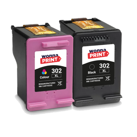 Refilled HP 302XL Black / Colour Ink Cartridges | Will NOT Show Ink Levels