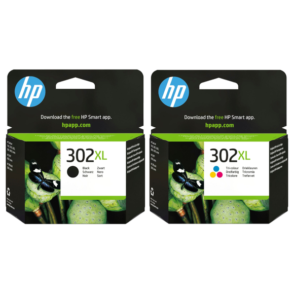 HP 302 Combo 3 couleurs / noir - X4D37AE + Papier photo W2G60A