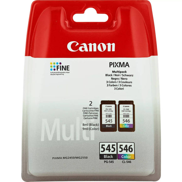 Original Canon PG545 Black and CL546 Colour Ink Cartridges